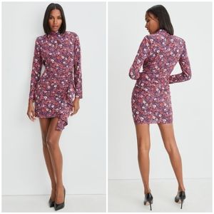 NWT Veronica Beard Louella High Neck Long Sleeve Dress